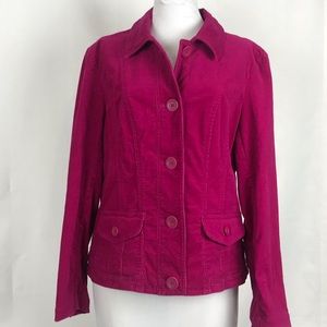 Corduroy Blazer Jacket Fuchsia Jones New York M